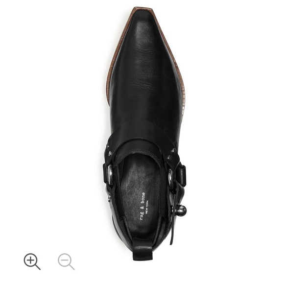 Free people rag and bone black western booties 5 - Picture 2 of 4